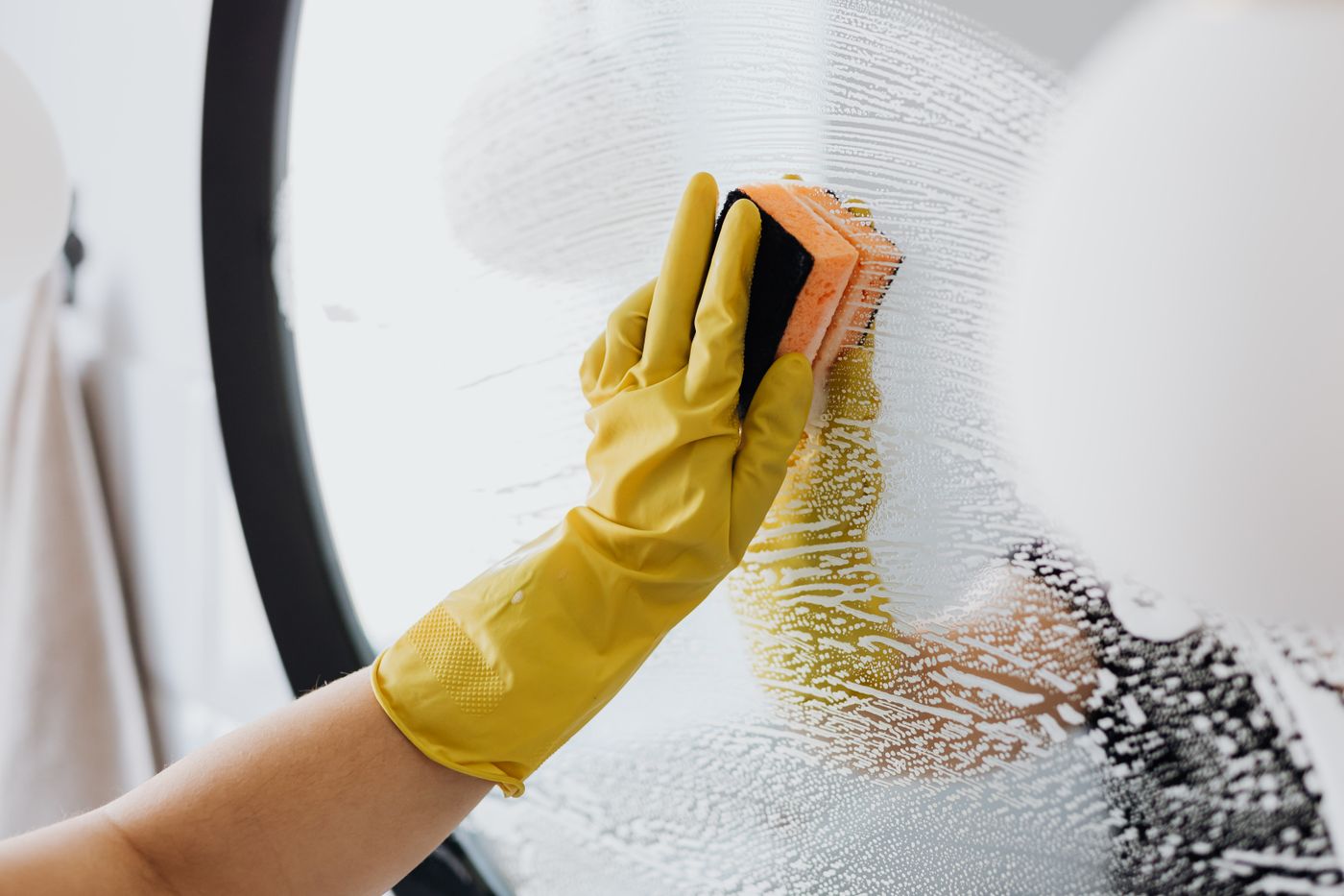 Window glass cleaning